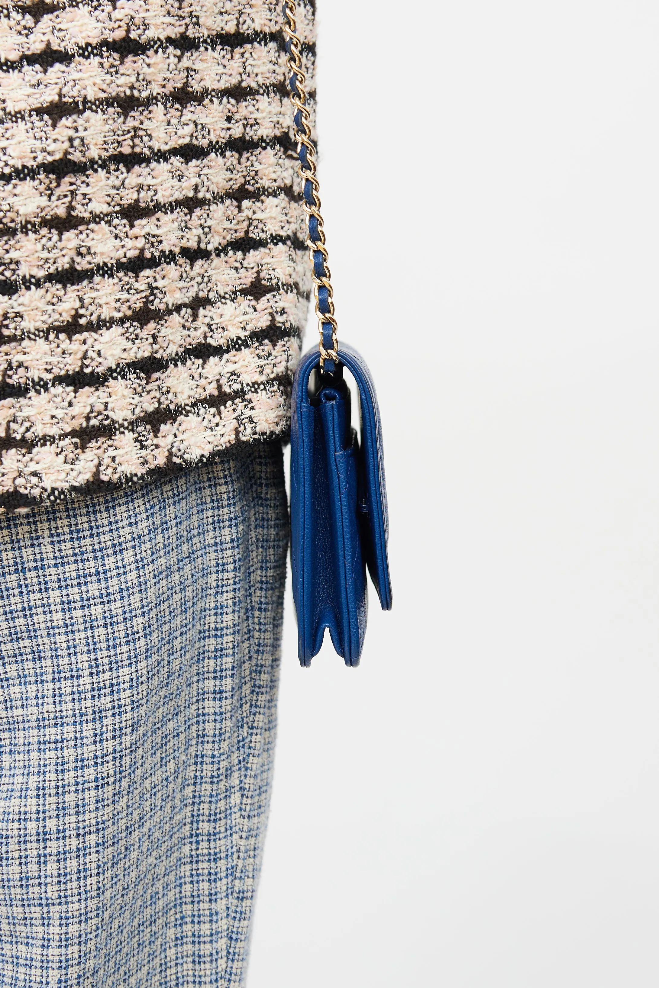 2016 Navy Caviar Boy Wallet On Chain