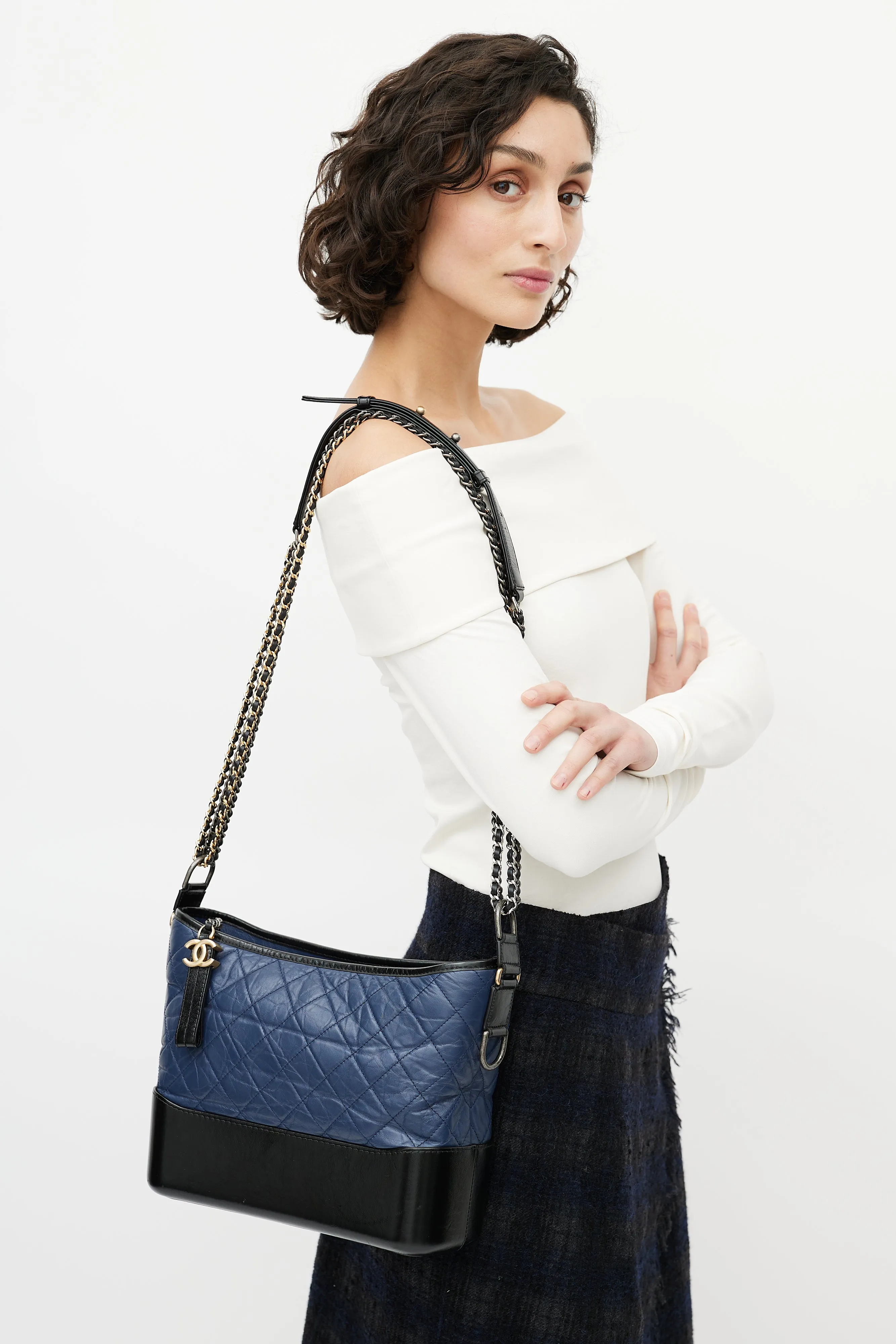 2018 Black & Navy Gabrielle Crossbody Bag