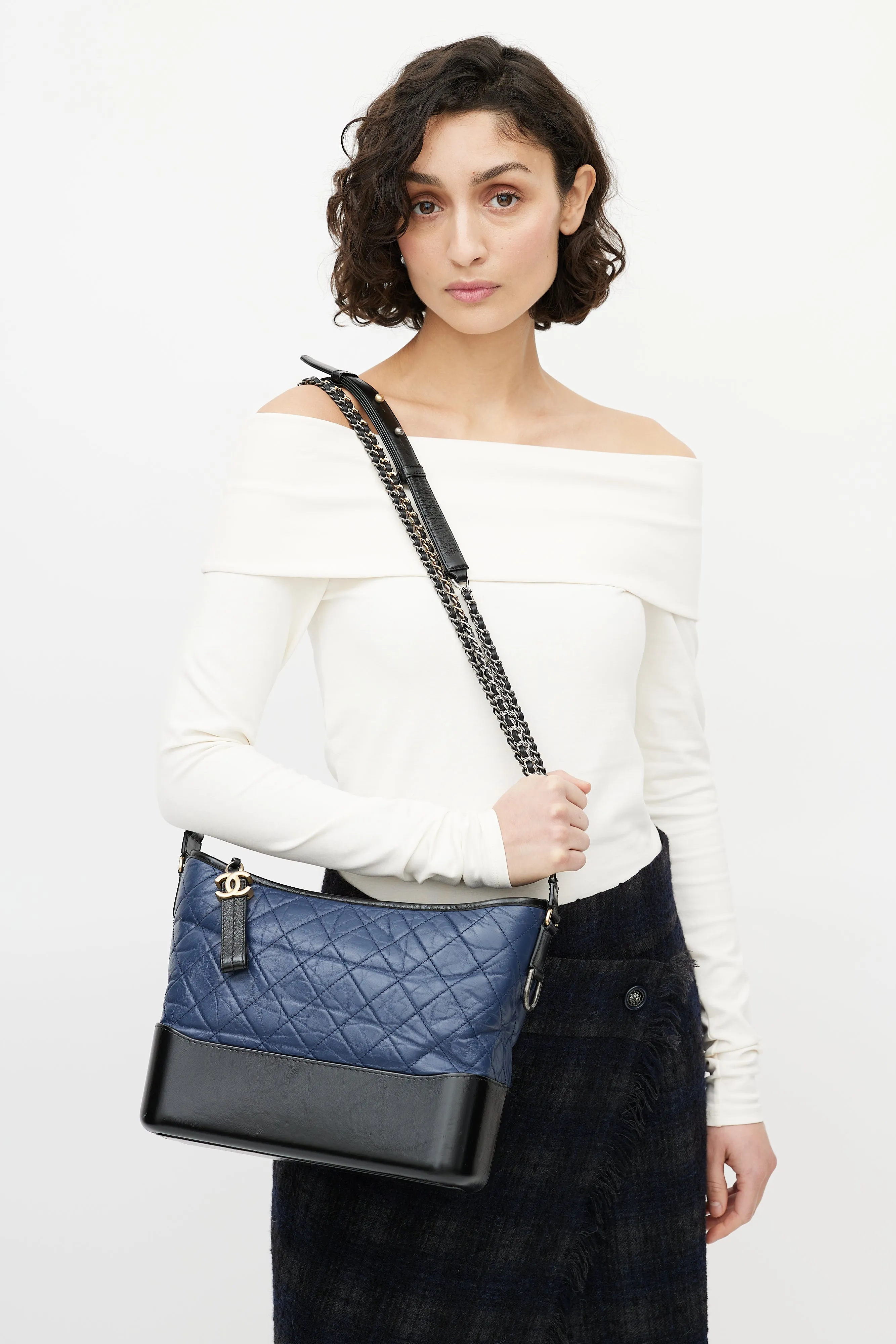 2018 Black & Navy Gabrielle Crossbody Bag