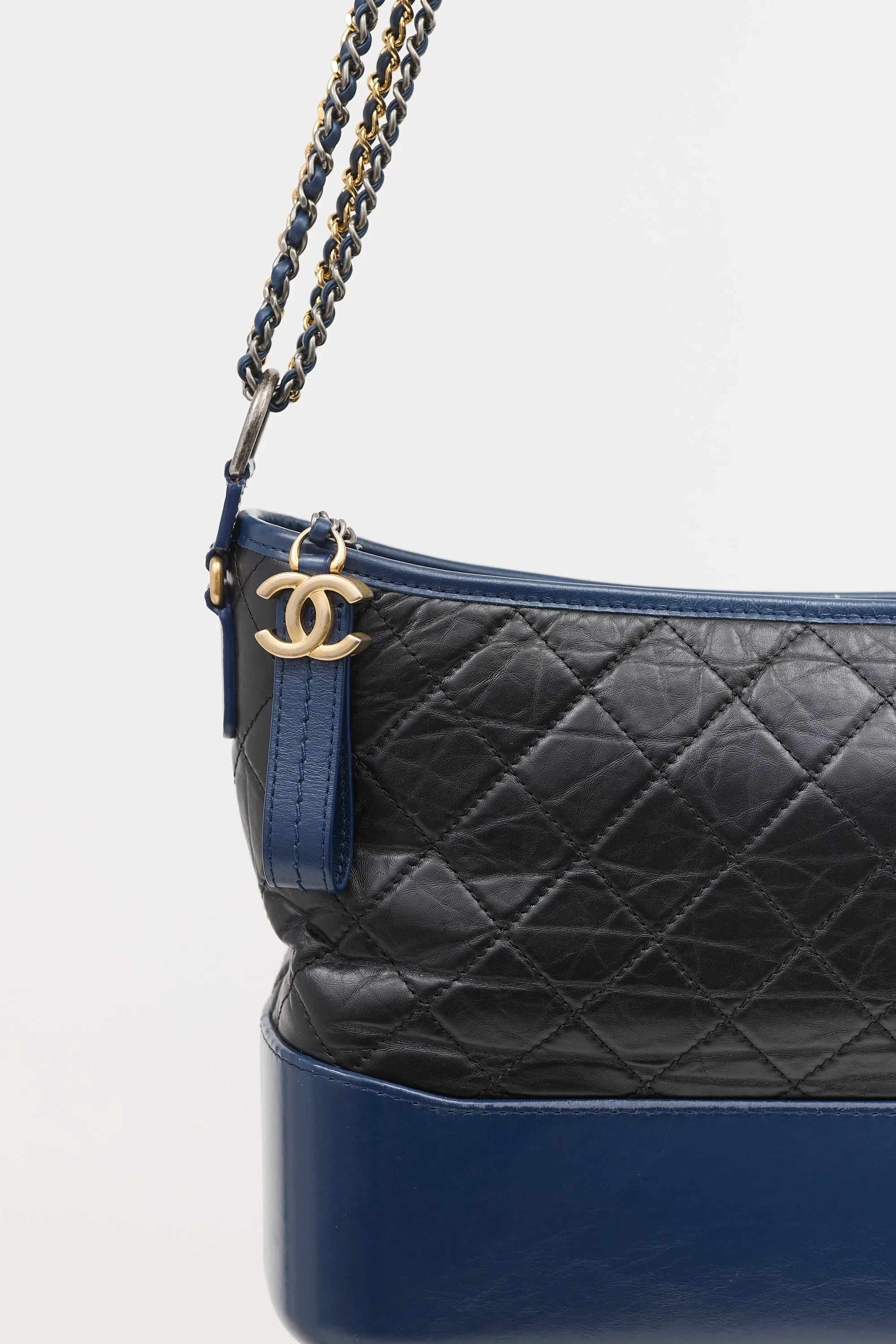 2018 Black & Navy Medium Gabrielle Bag