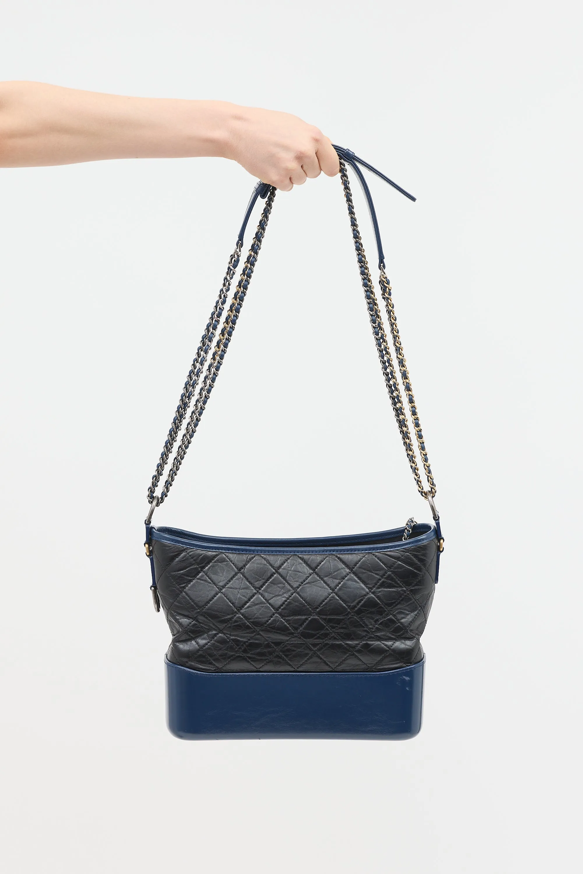 2018 Black & Navy Medium Gabrielle Bag
