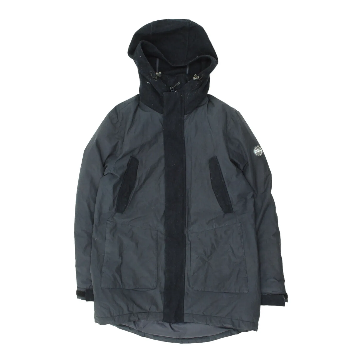Best Company Mens Navy Hooded Quilted Coat | Vintage High End Designer VTG