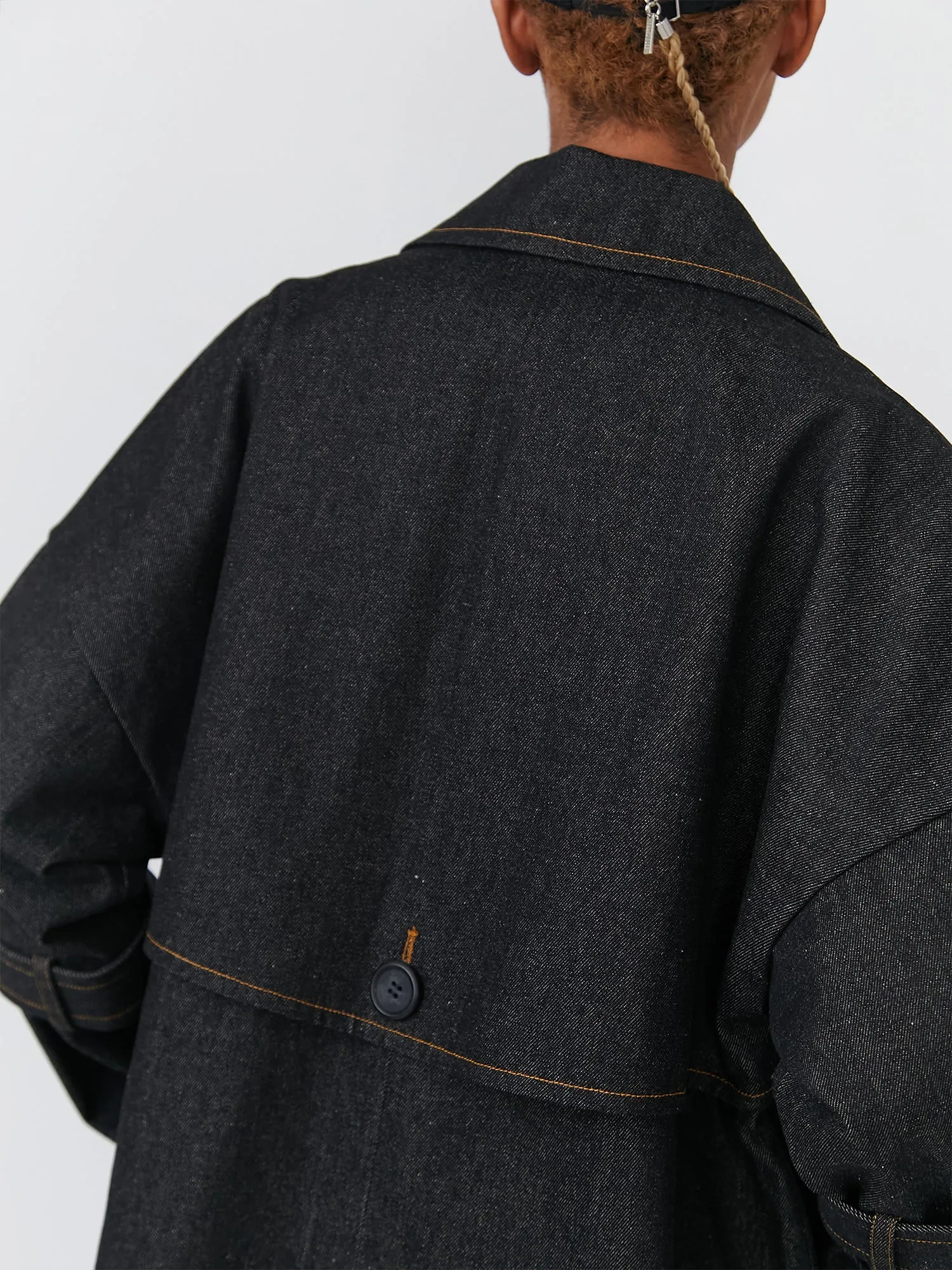 Black Denim Coat