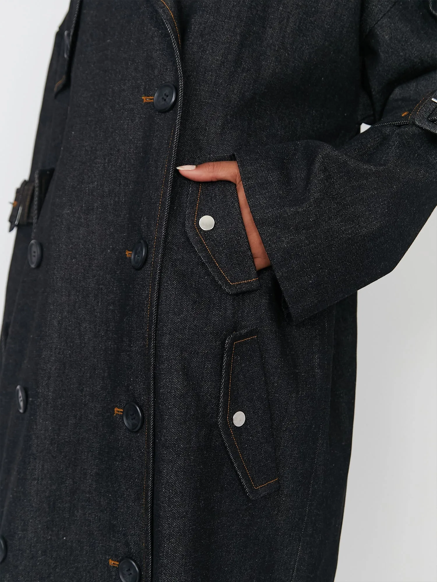 Black Denim Coat