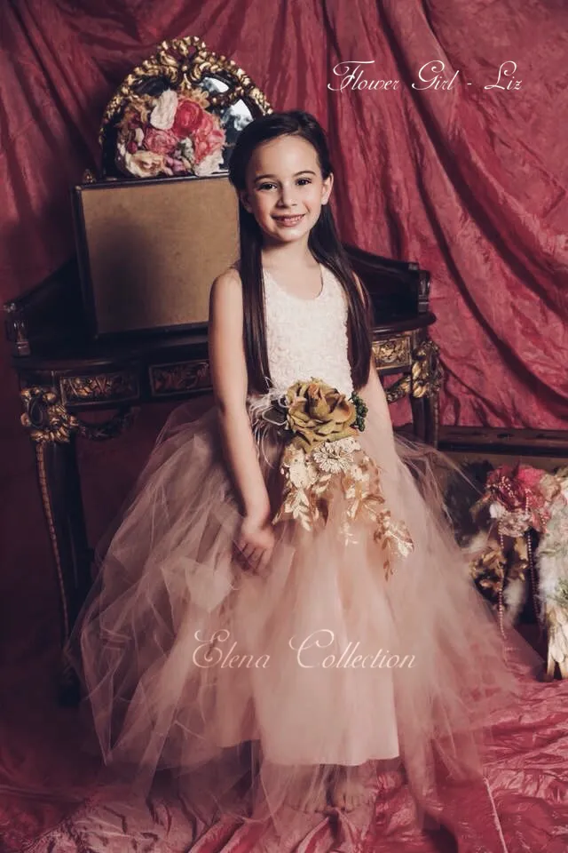 Blush Tutu Dress - Flower Girl - Liz