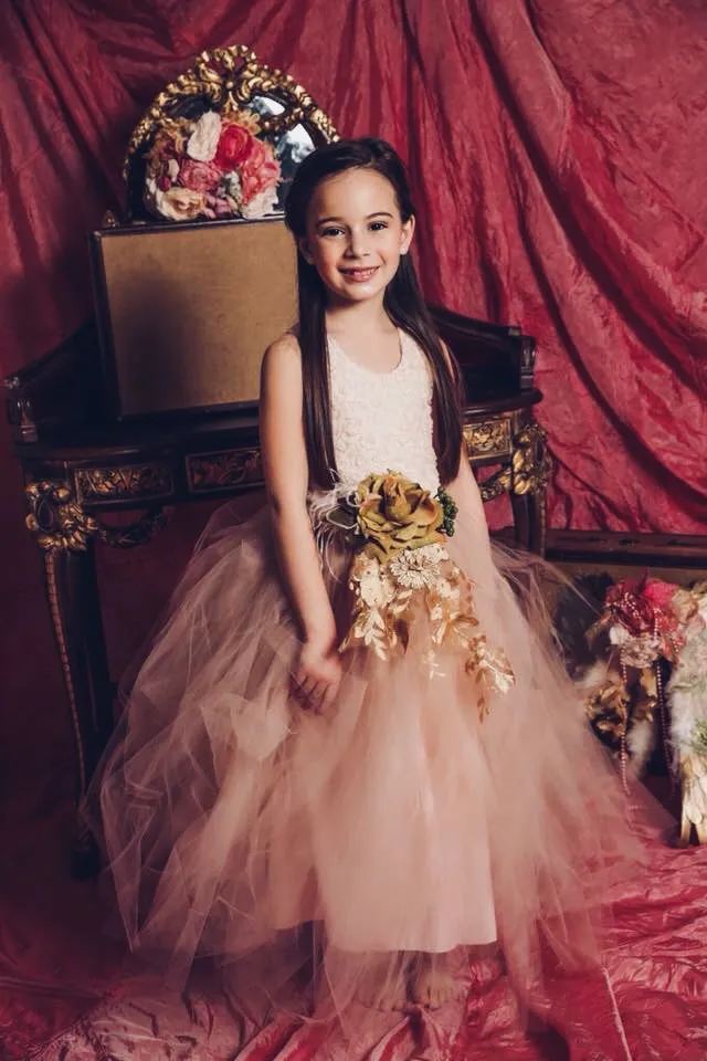 Blush Tutu Dress - Flower Girl - Liz