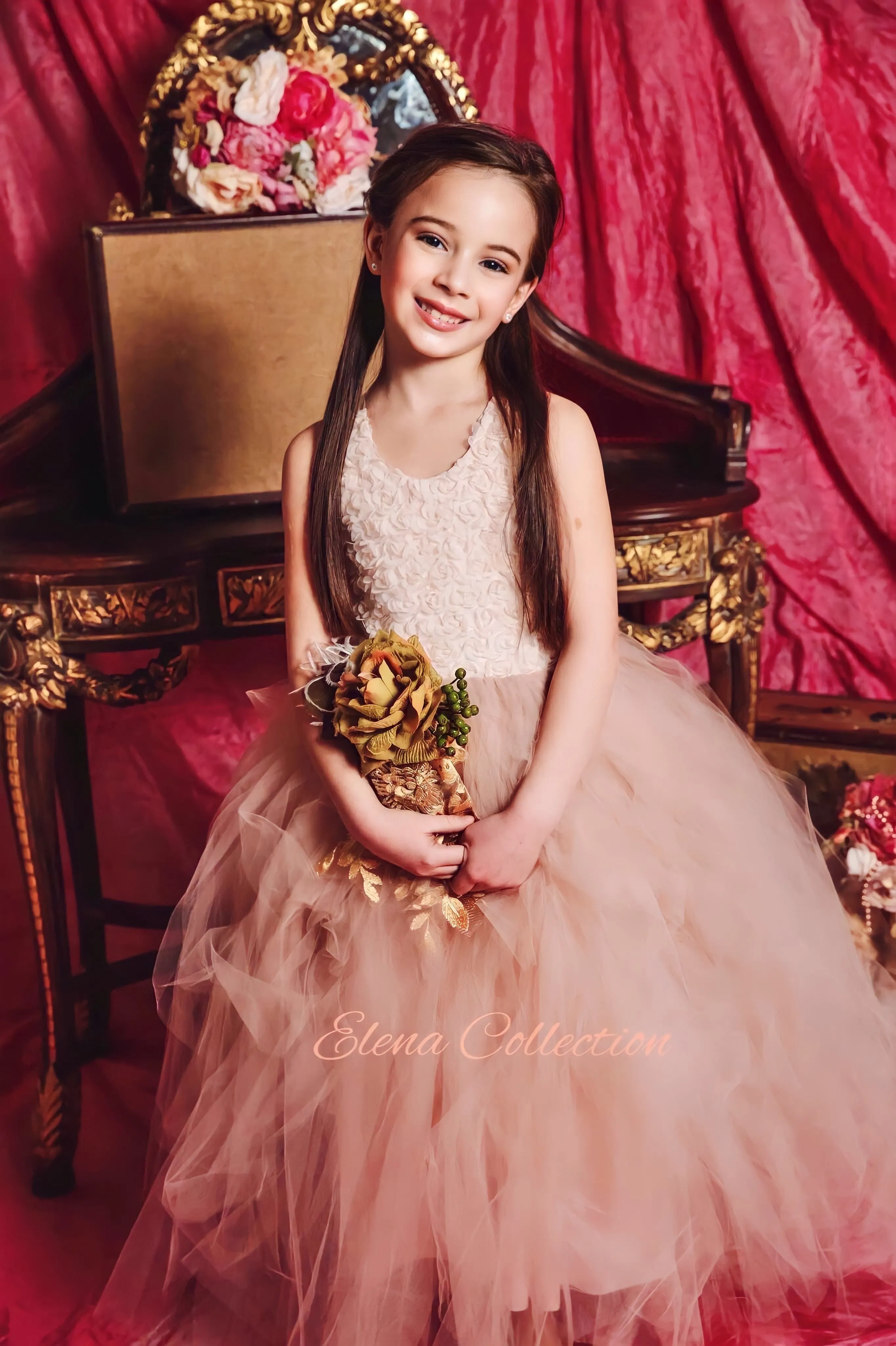 Blush Tutu Dress - Flower Girl - Liz