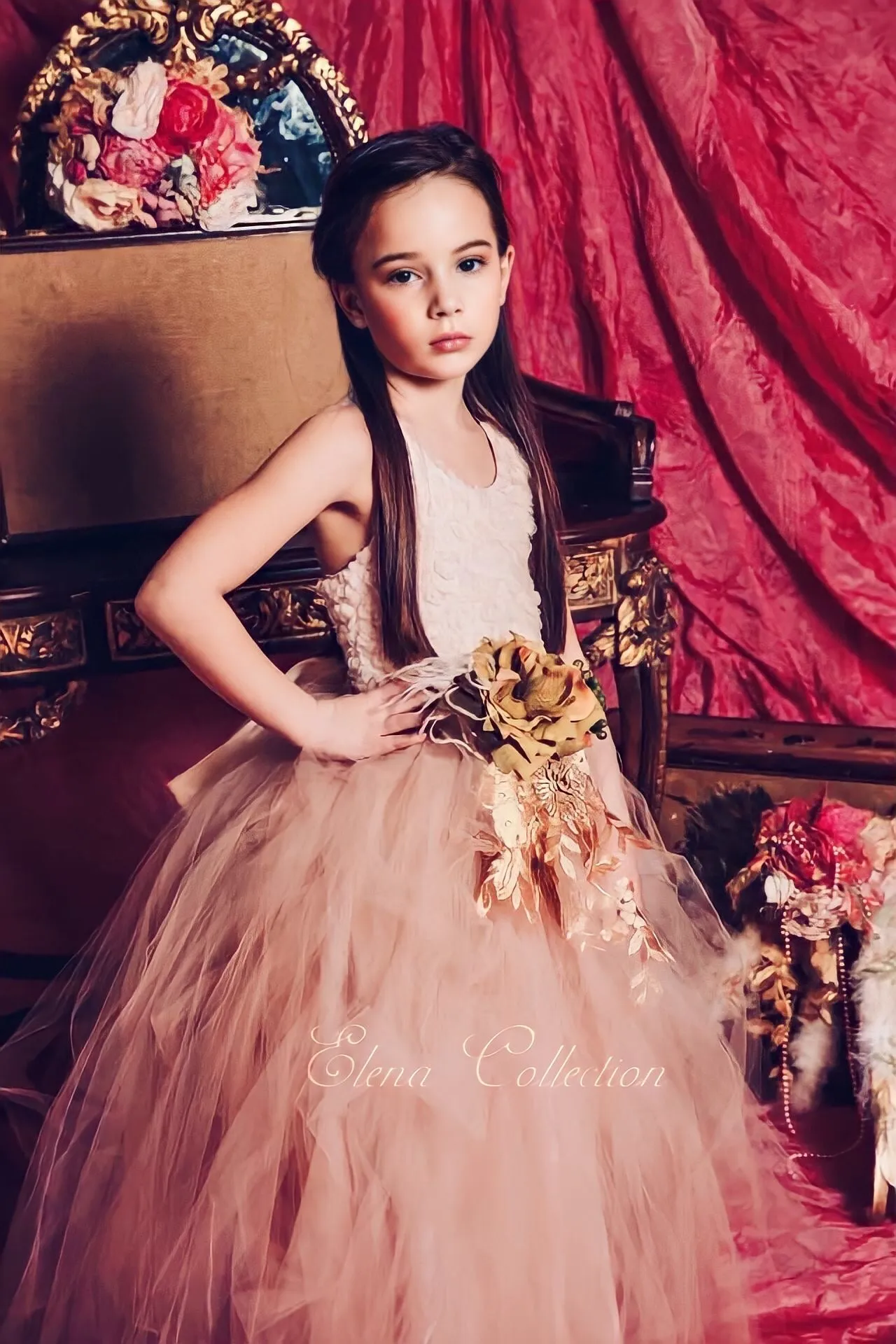 Blush Tutu Dress - Flower Girl - Liz