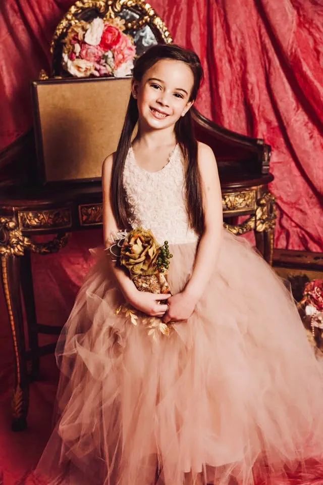 Blush Tutu Dress - Flower Girl - Liz