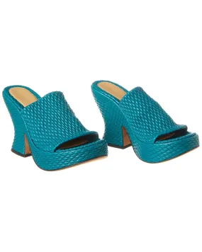 Bottega Veneta Leather Platform Sandal (Authentic Pre-Owned)