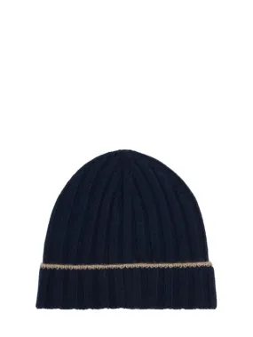 Brunello Cucinelli   Cashmere ribbed knit beanie hat 