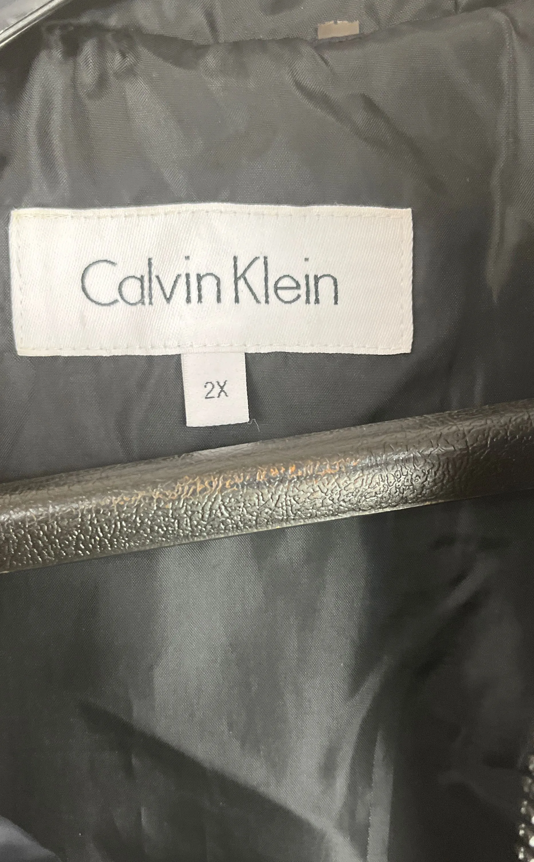 Calvin Klein Men Black Packable Hooded Down Puffer Coat Jacket Size 2X MSRP $226