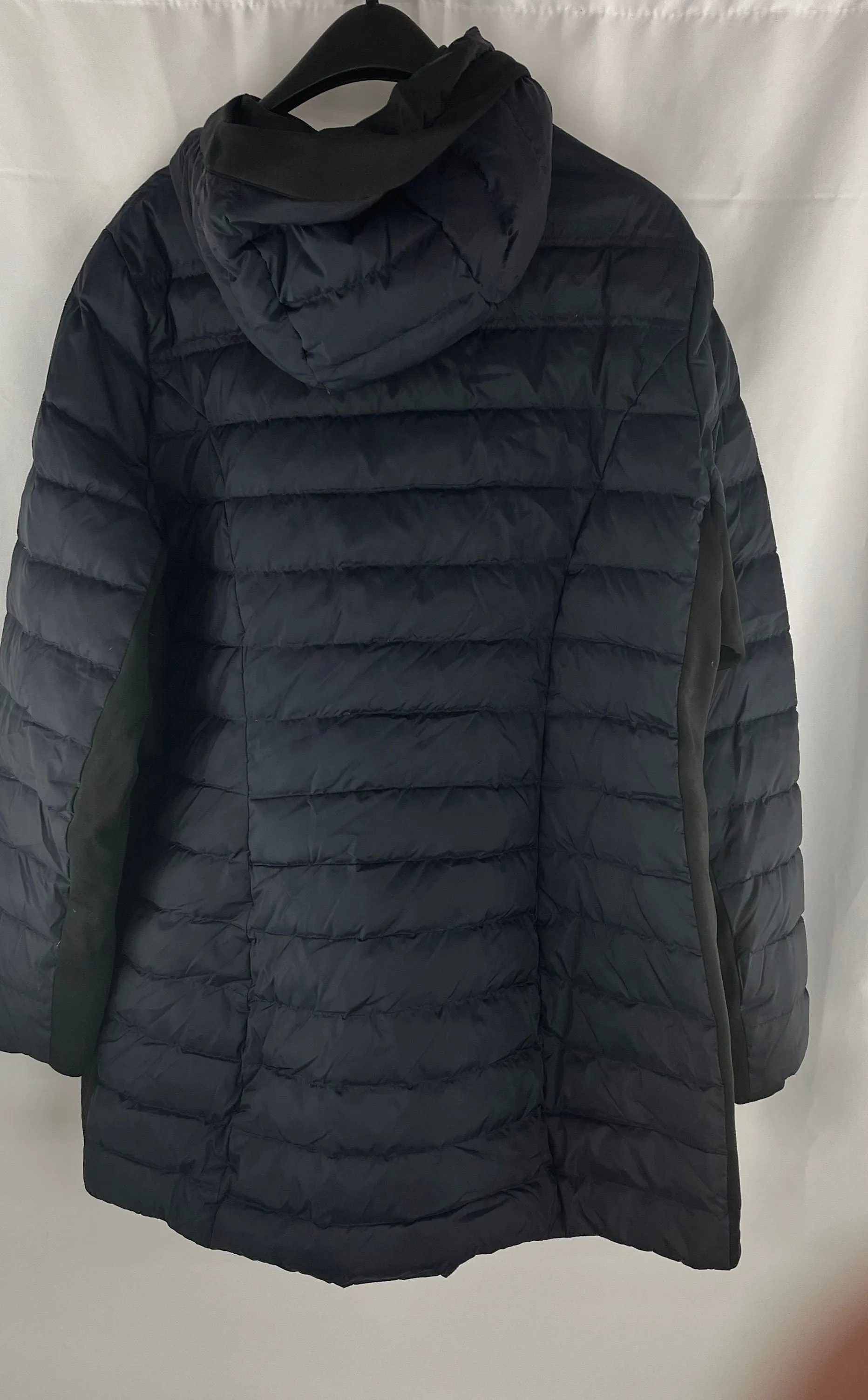 Calvin Klein Men Black Packable Hooded Down Puffer Coat Jacket Size 2X MSRP $226