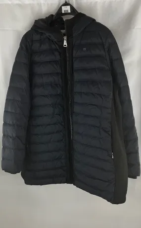Calvin Klein Men Black Packable Hooded Down Puffer Coat Jacket Size 2X MSRP $226