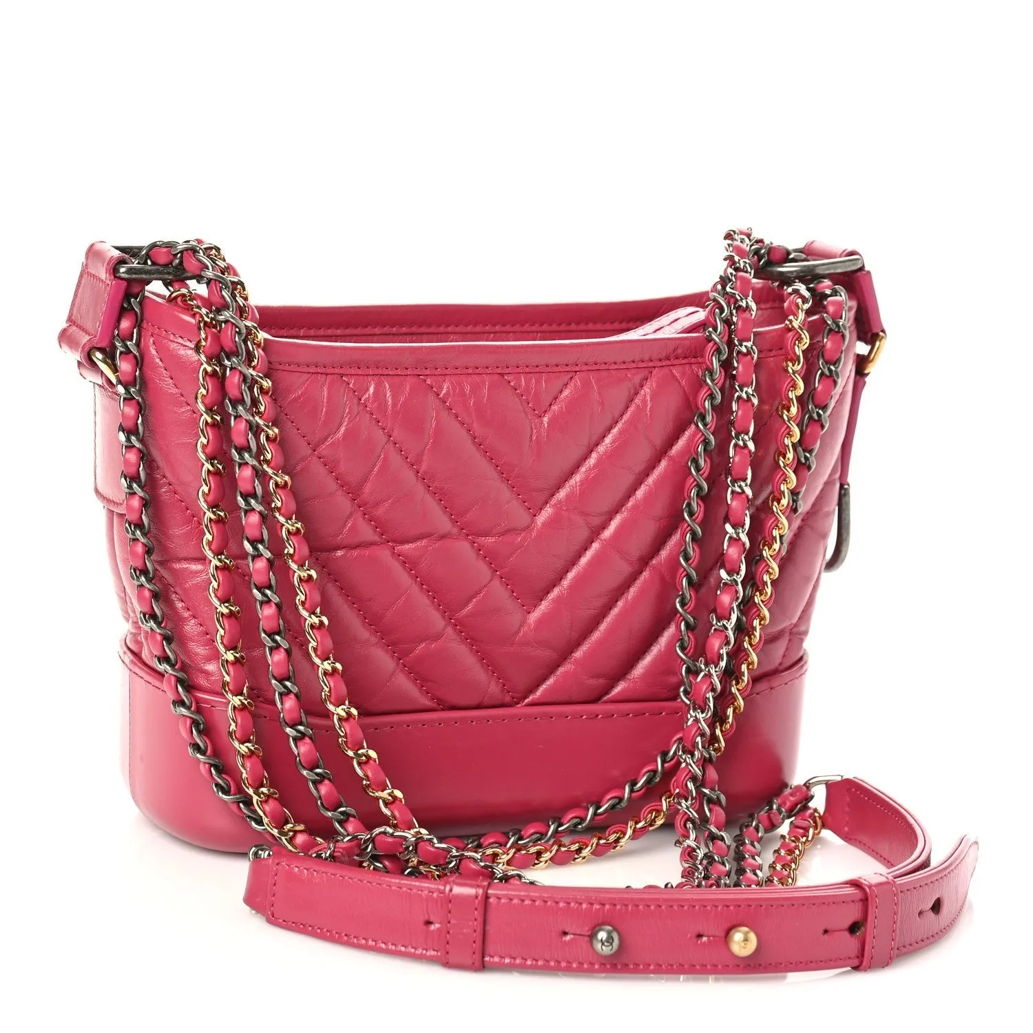 Chanel Aged Calfskin Chevron Quilted