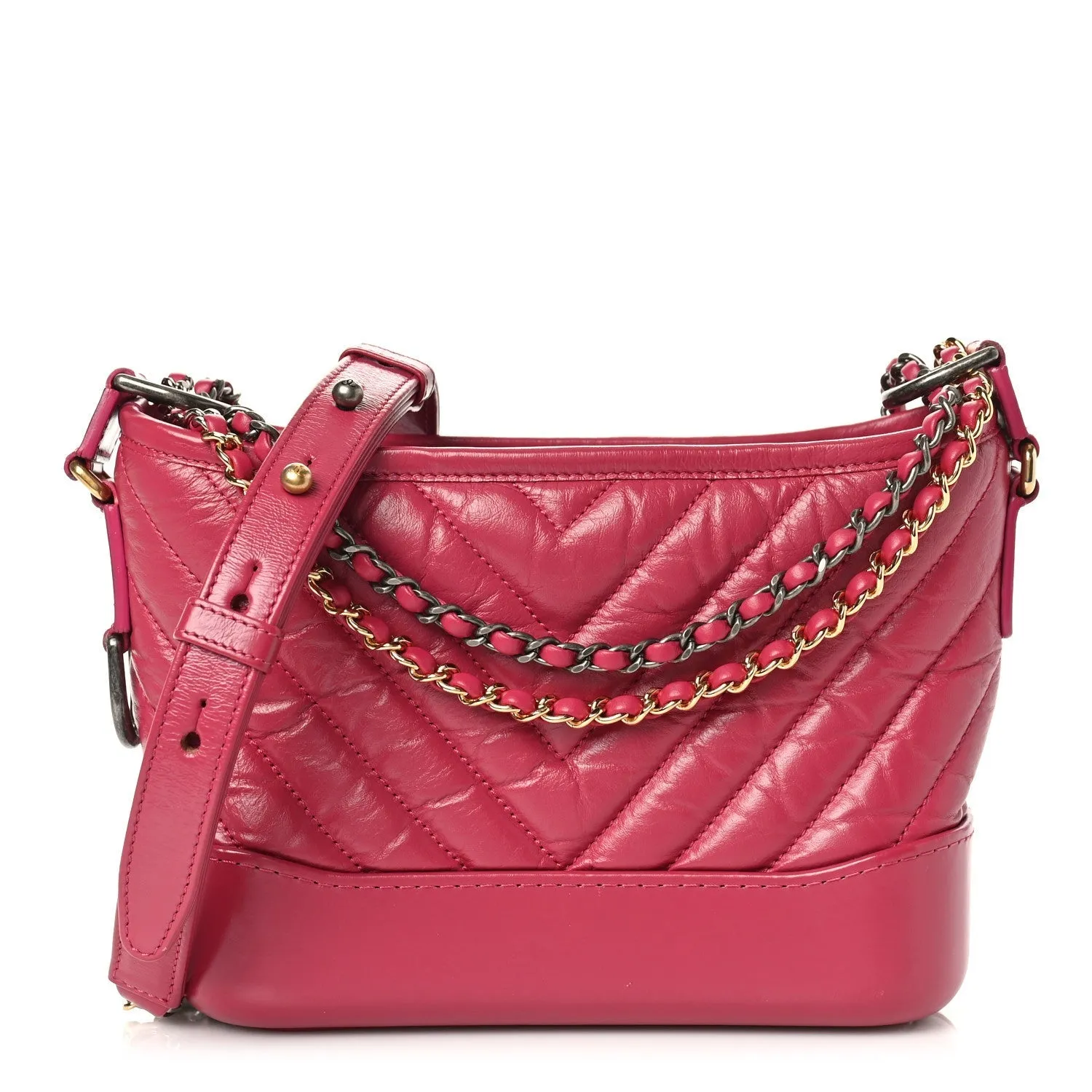 Chanel Aged Calfskin Chevron Quilted