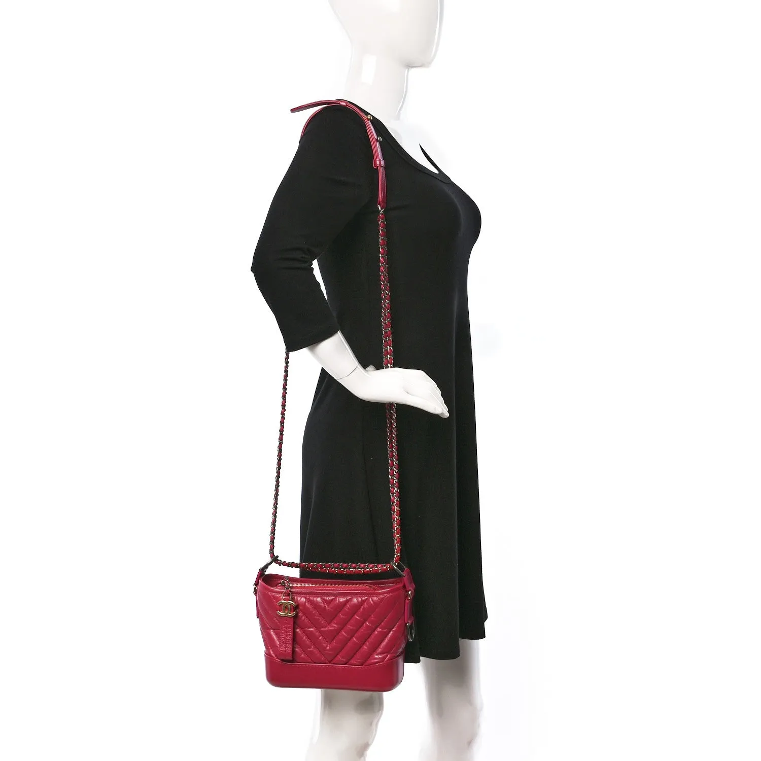 Chanel Aged Calfskin Chevron Quilted