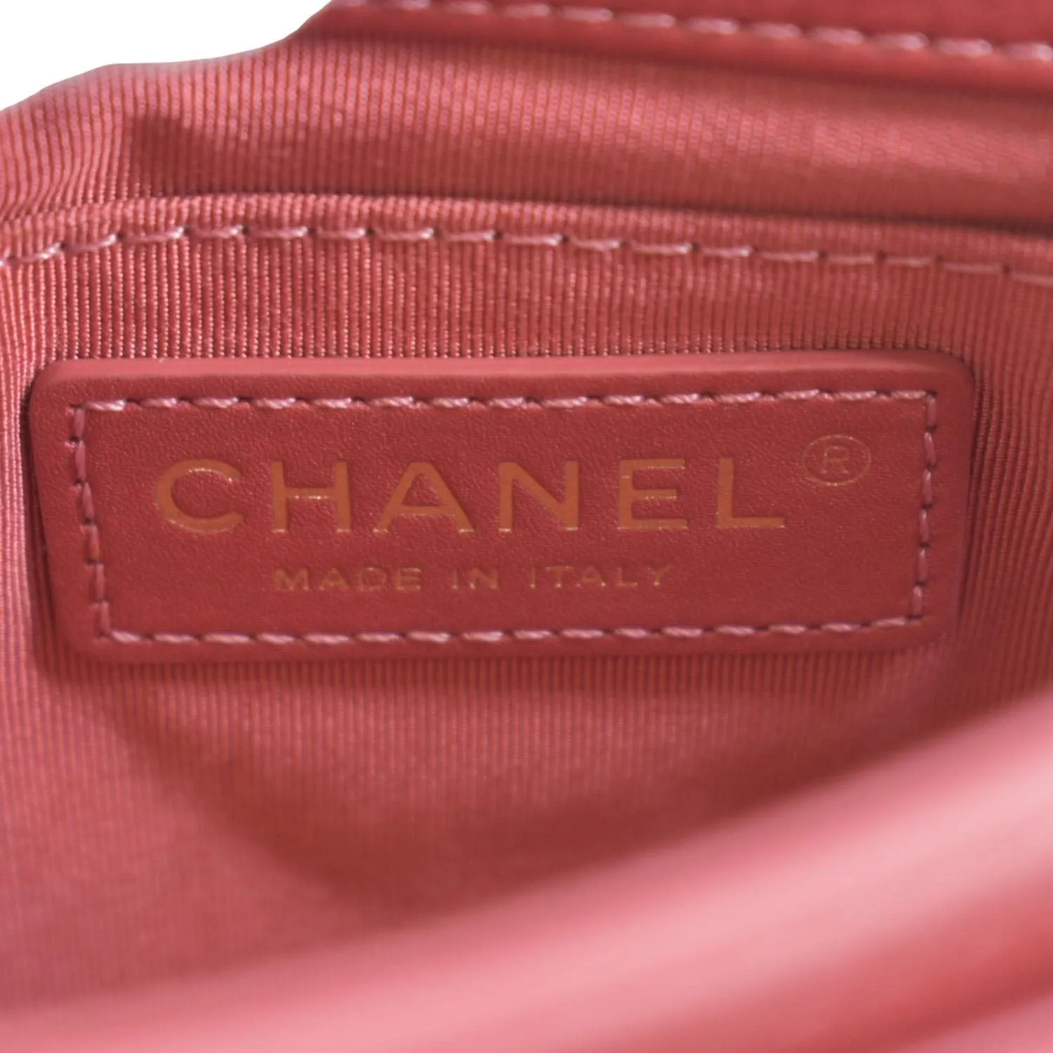 CHANEL Front Pocket Quilted Leather Crossbody Bag Pink