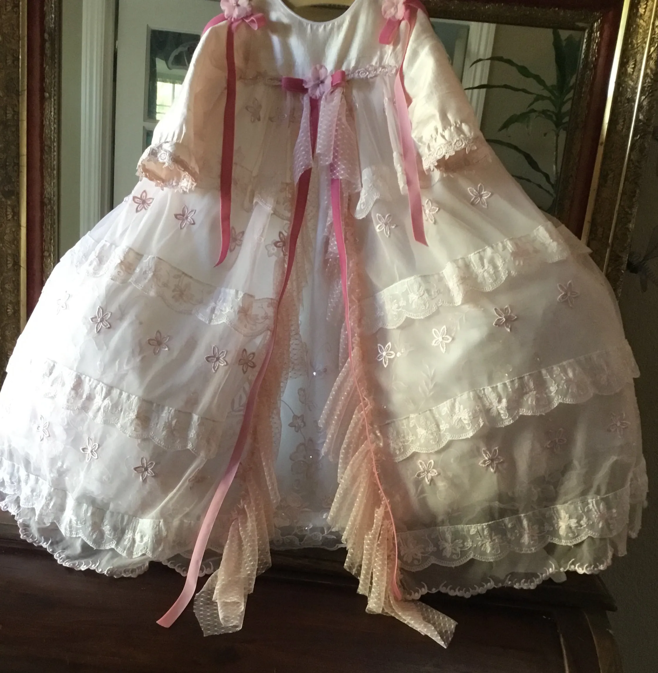Christening Gown Blush - 12 m
