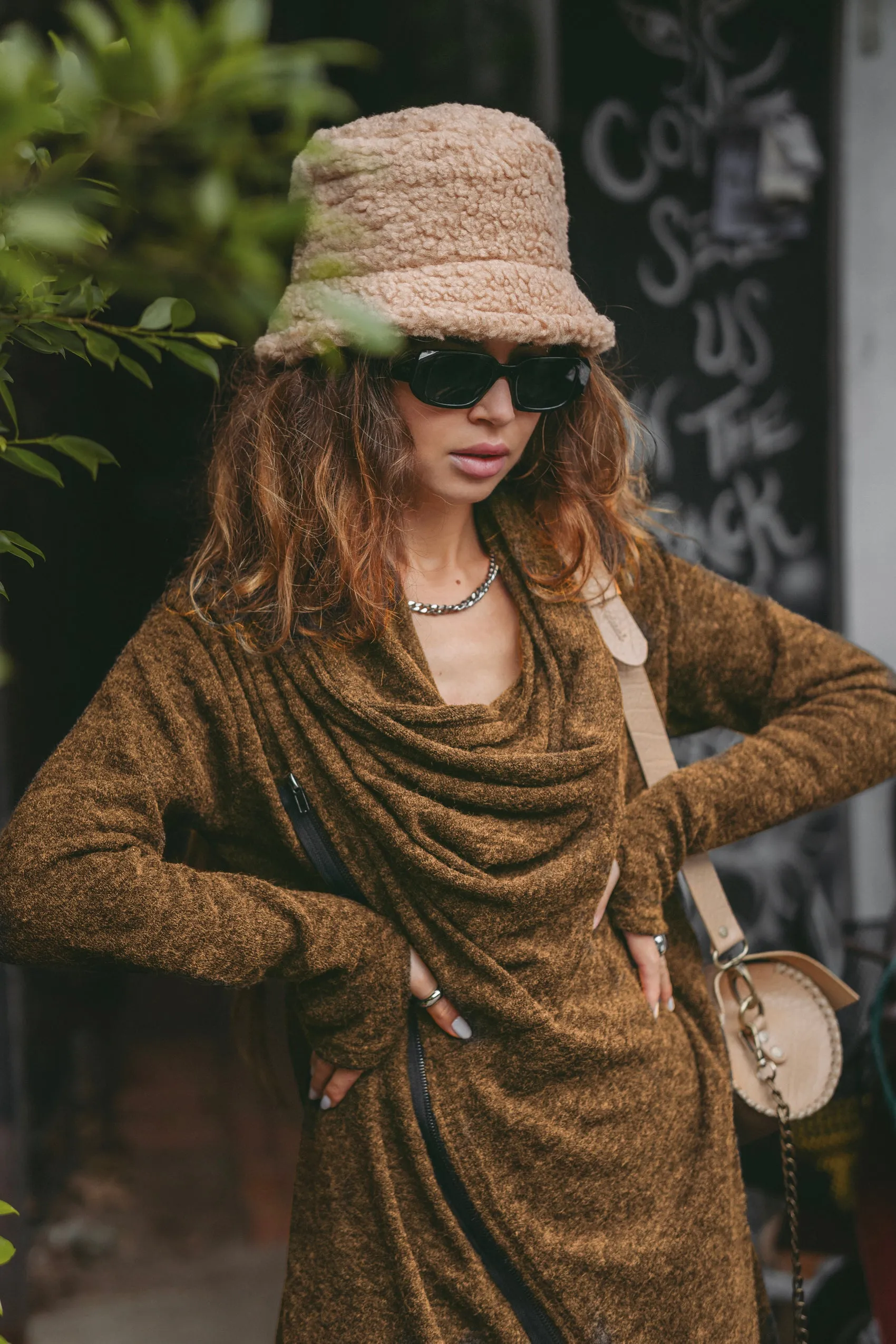Cowl Neck Sweater Achara Caramel