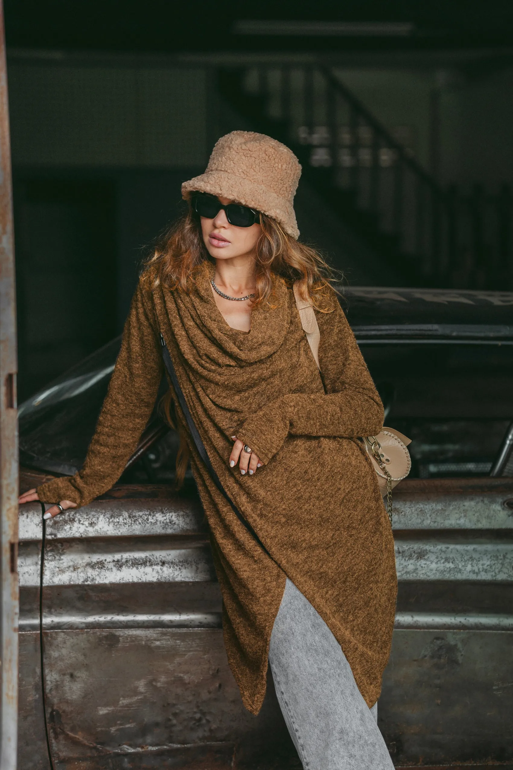 Cowl Neck Sweater Achara Caramel