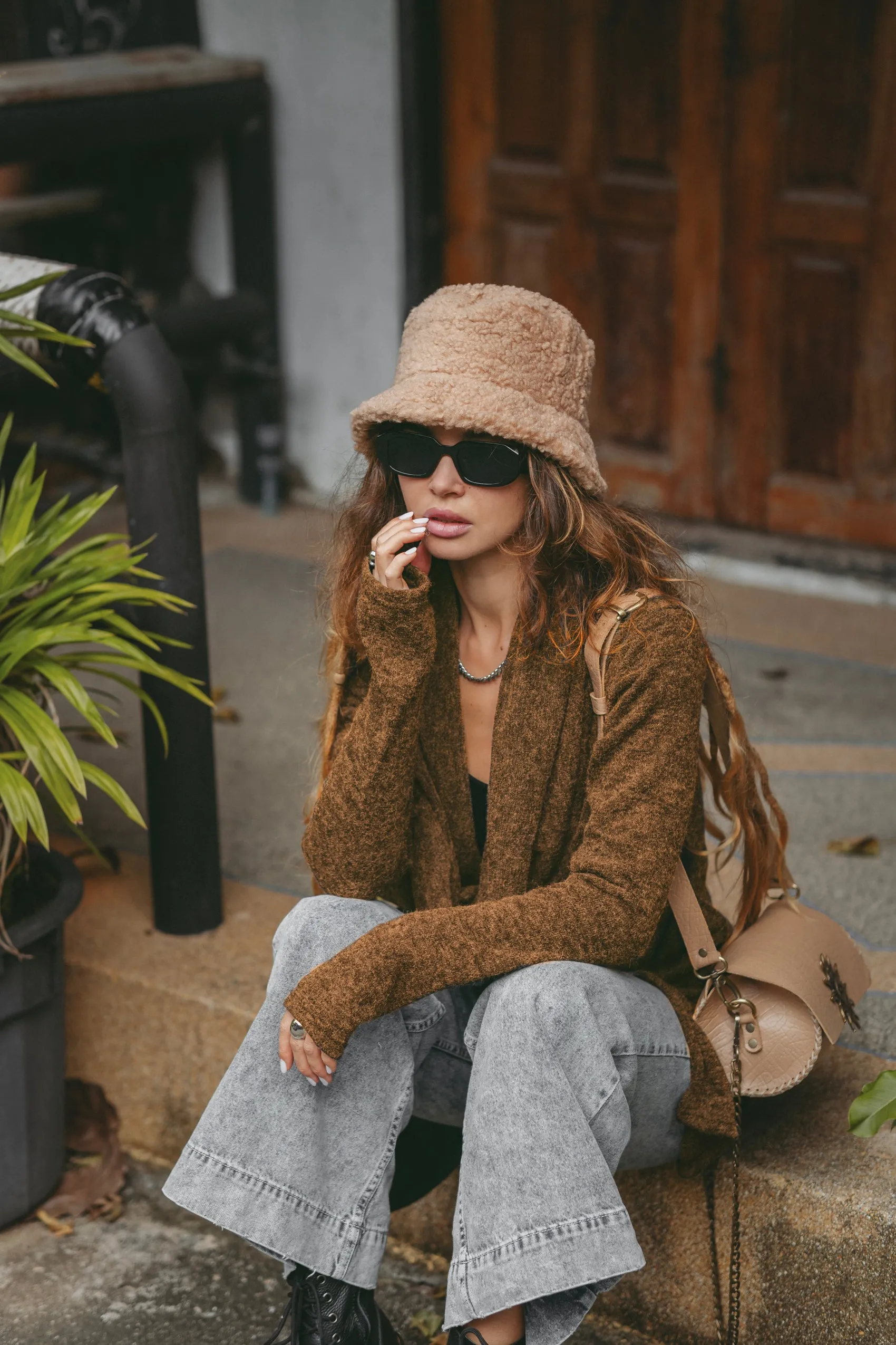 Cowl Neck Sweater Achara Caramel