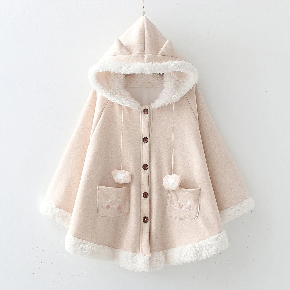 Cute Cat Inspire Plush Coat