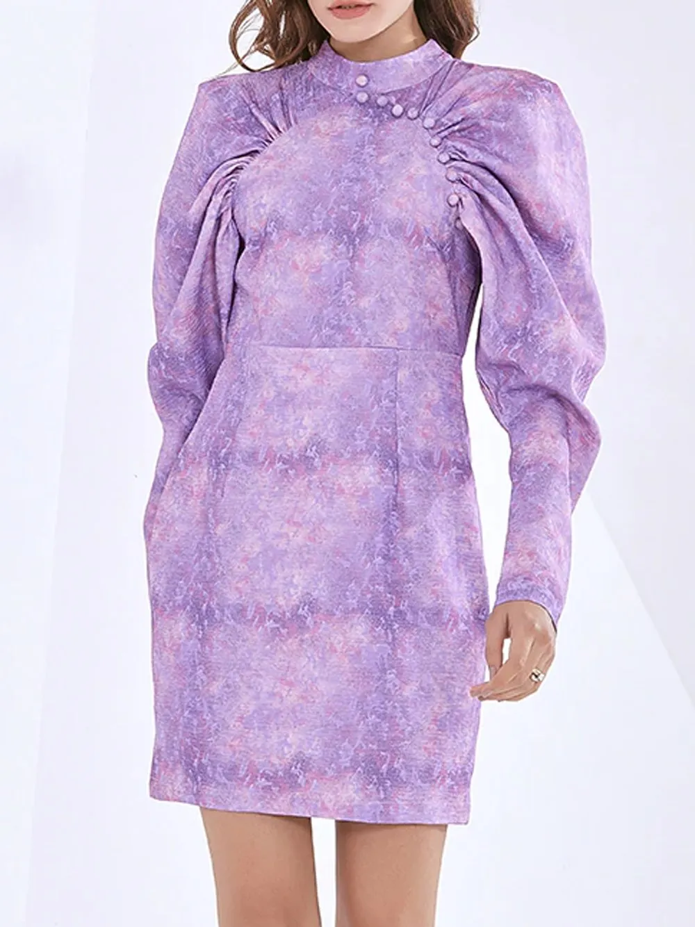 DAMITA Puff Sleeve Mini Dress
