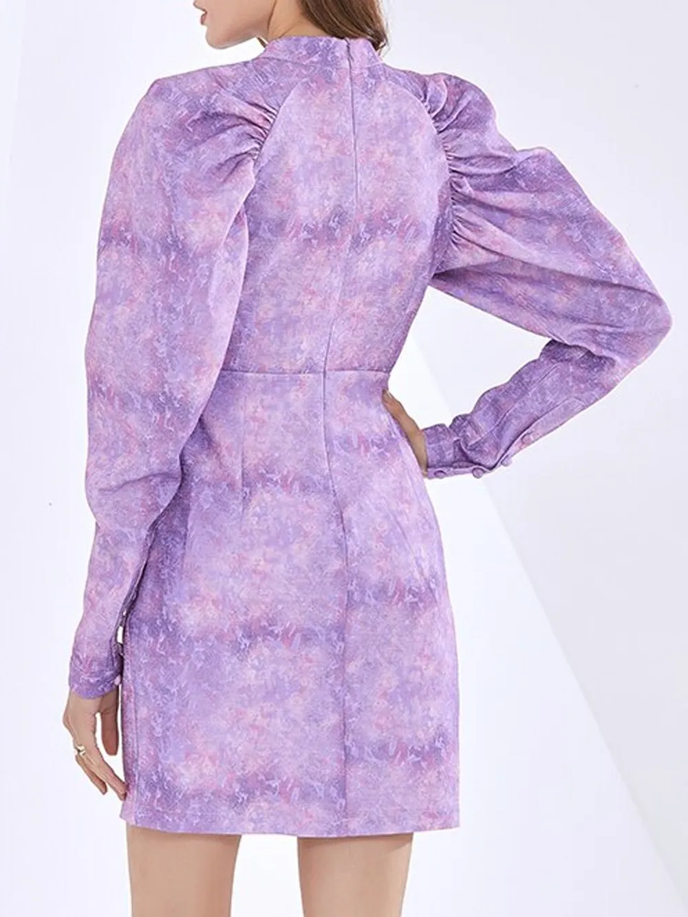 DAMITA Puff Sleeve Mini Dress