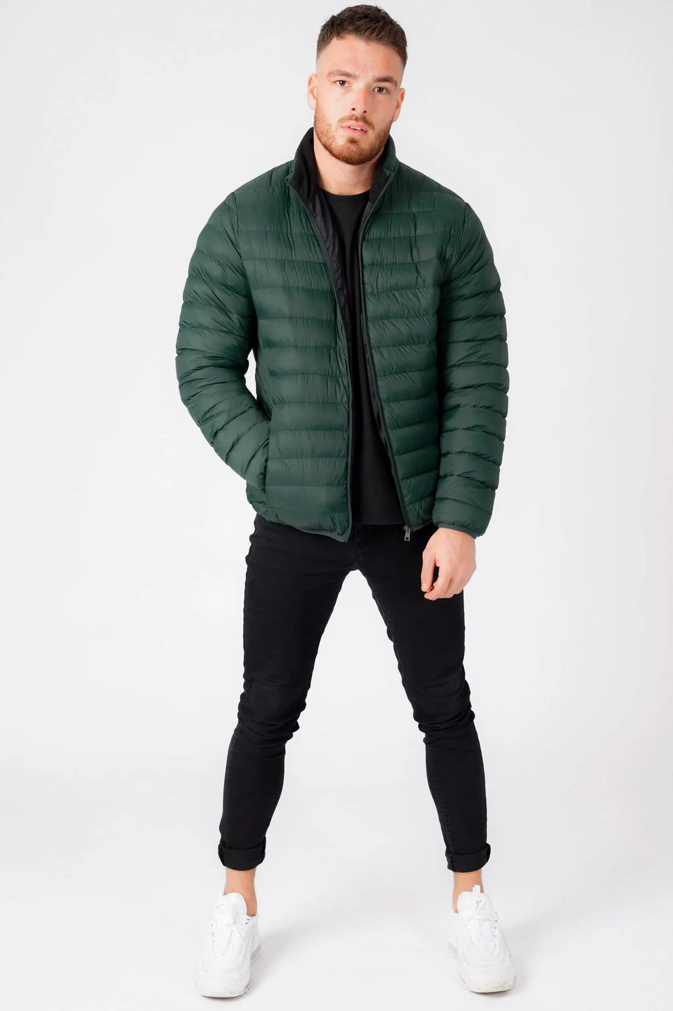 Inigo Funnel Neck Quilted Puffer Jacket in Pine Grove - Tokyo Laundry