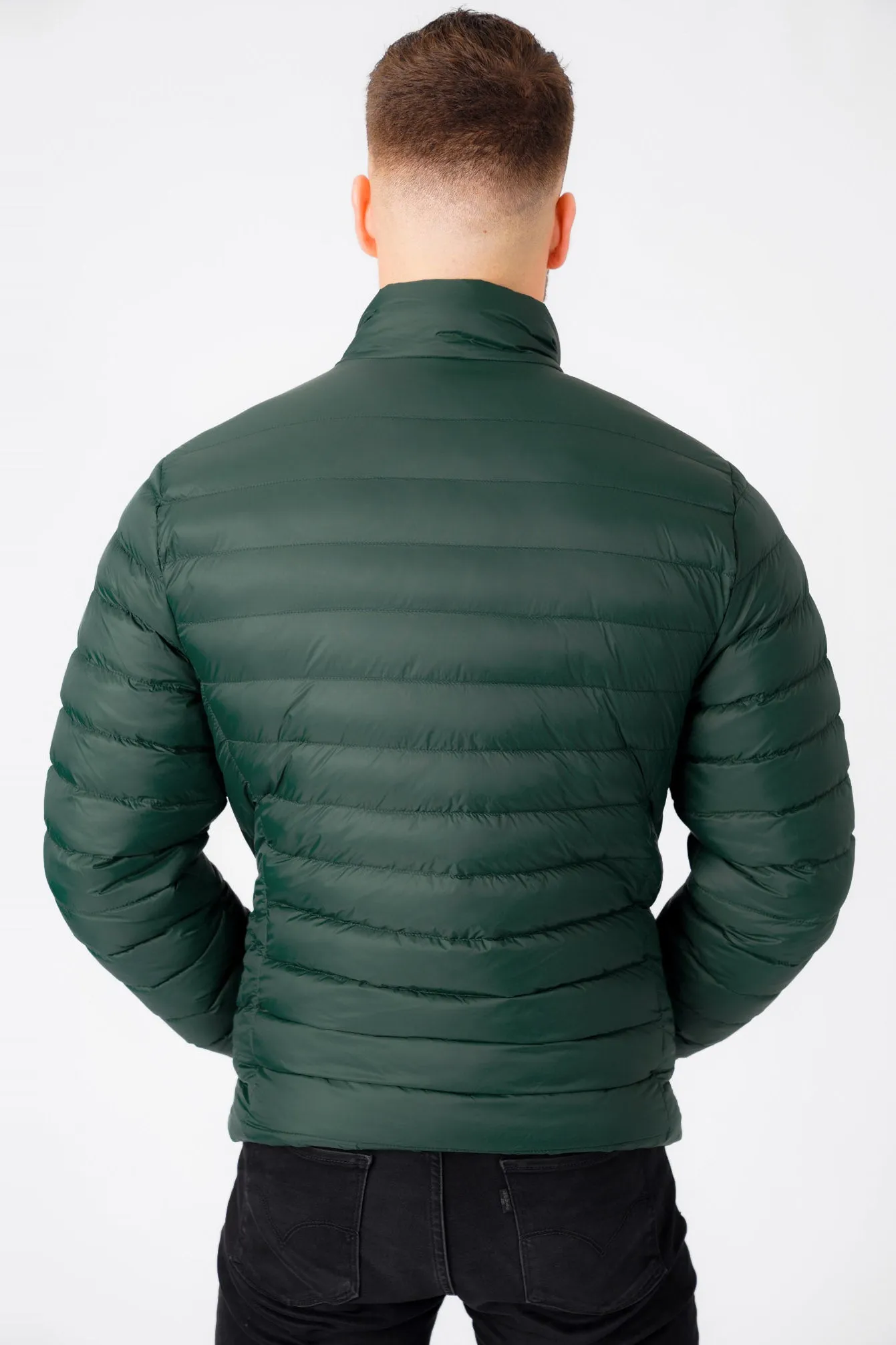 Inigo Funnel Neck Quilted Puffer Jacket in Pine Grove - Tokyo Laundry