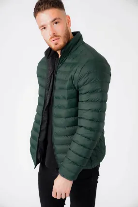 Inigo Funnel Neck Quilted Puffer Jacket in Pine Grove - Tokyo Laundry