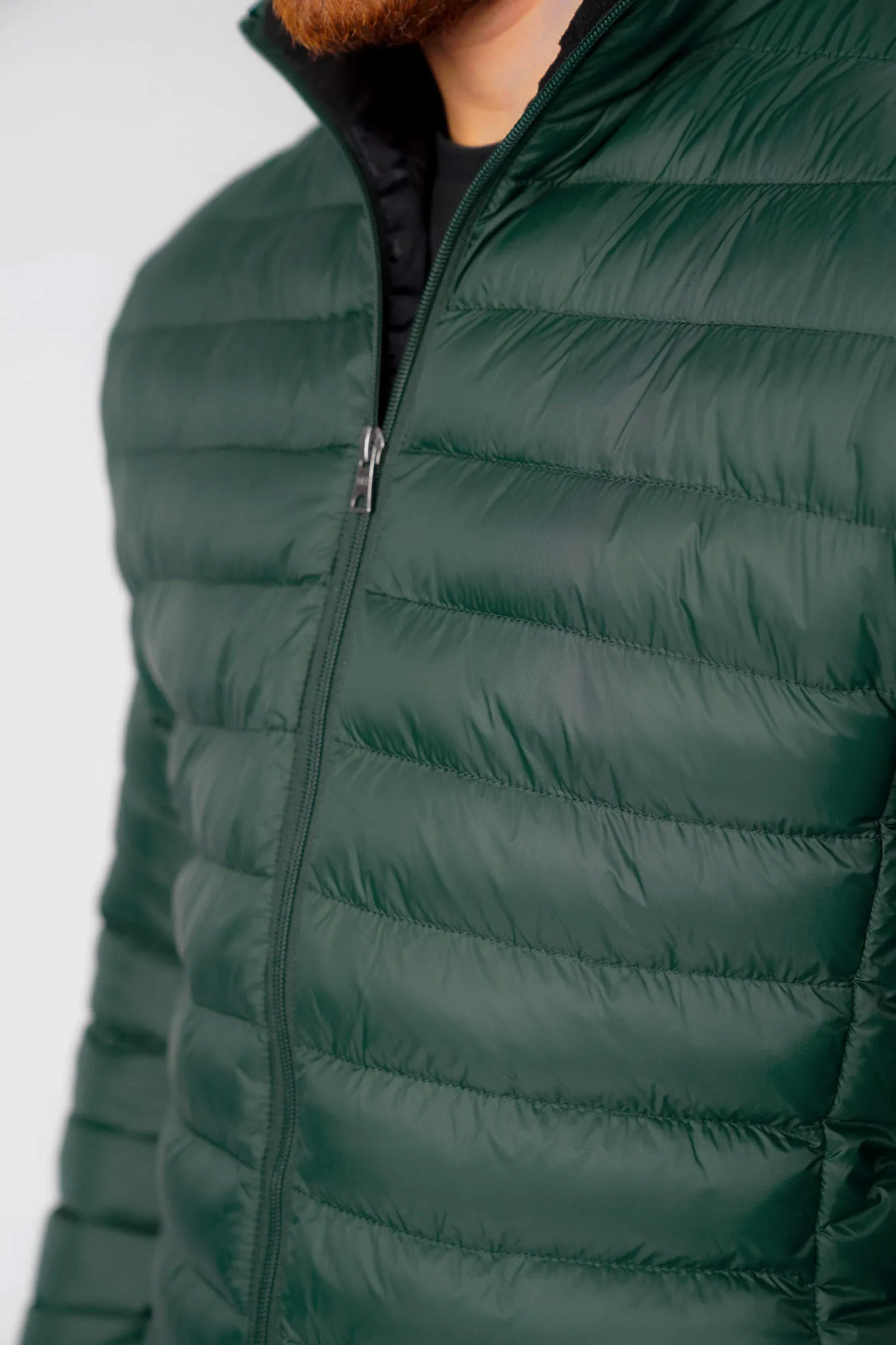 Inigo Funnel Neck Quilted Puffer Jacket in Pine Grove - Tokyo Laundry