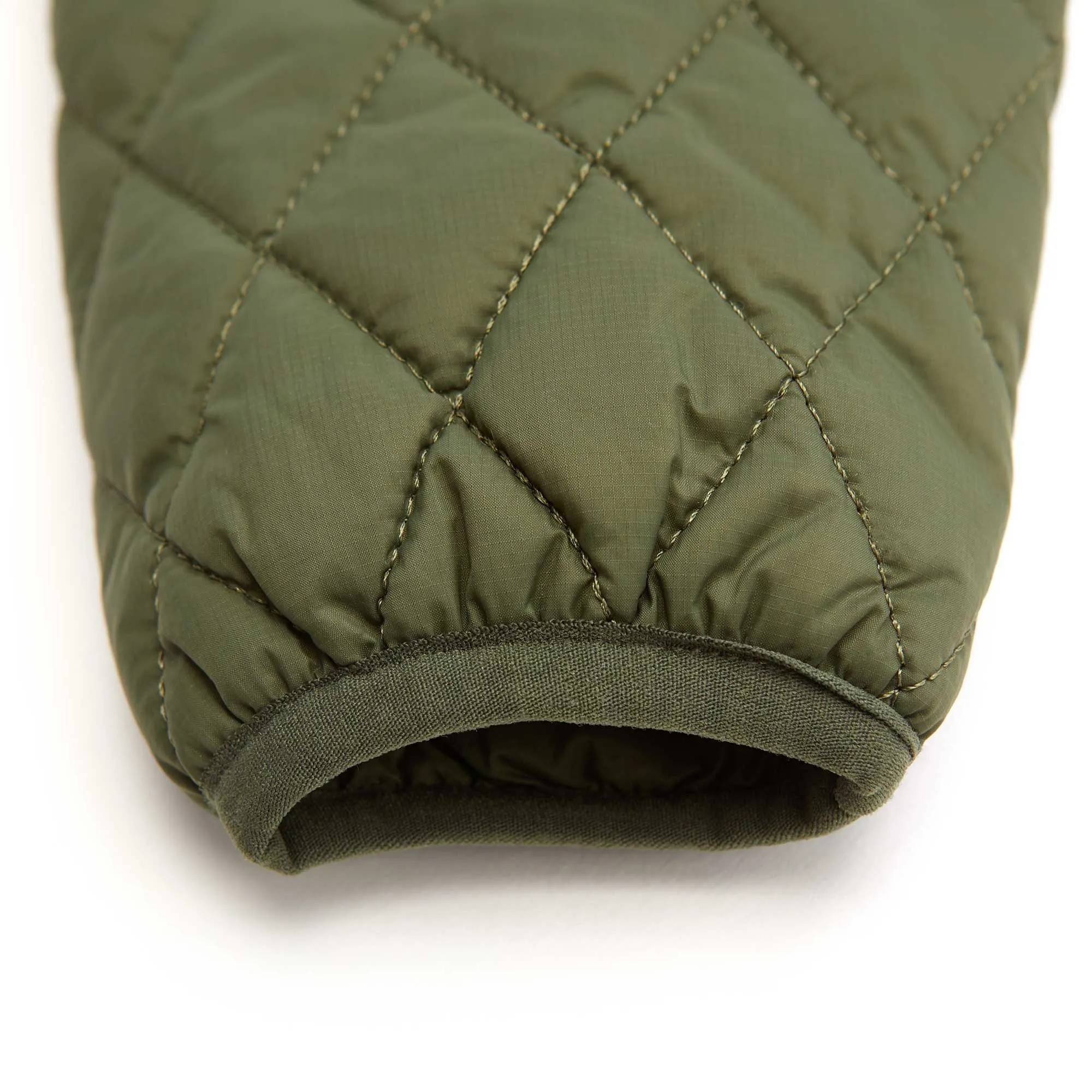 Kids' Quilted Puffer Jacket in Olive Green