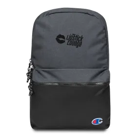 Lipstick Lounge Black Logo Champion Backpack
