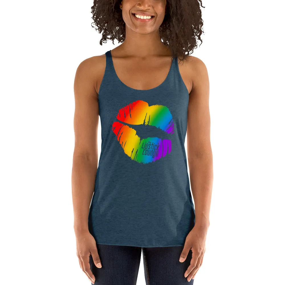 Lipstick Lounge Rainbow Racerback Tank