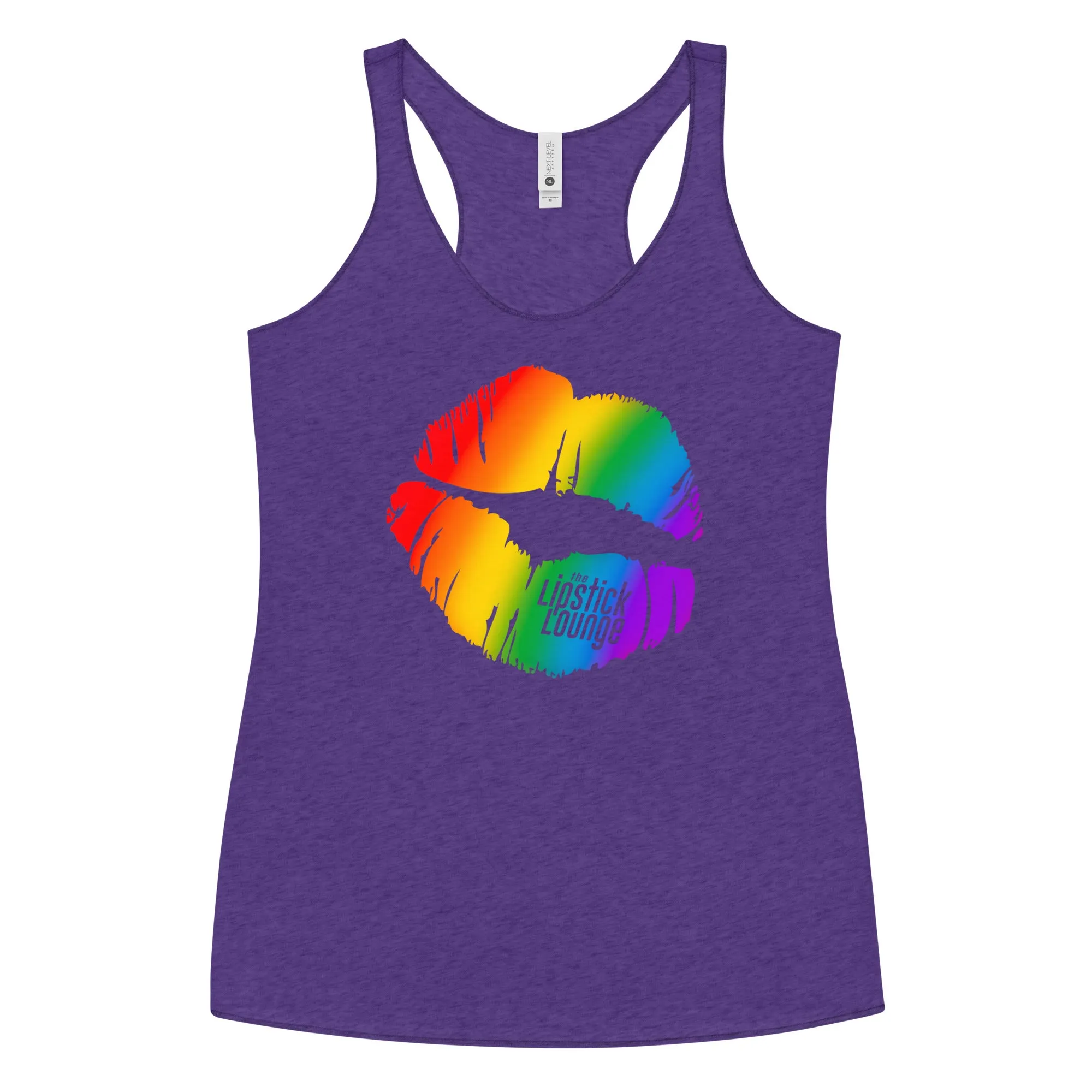 Lipstick Lounge Rainbow Racerback Tank