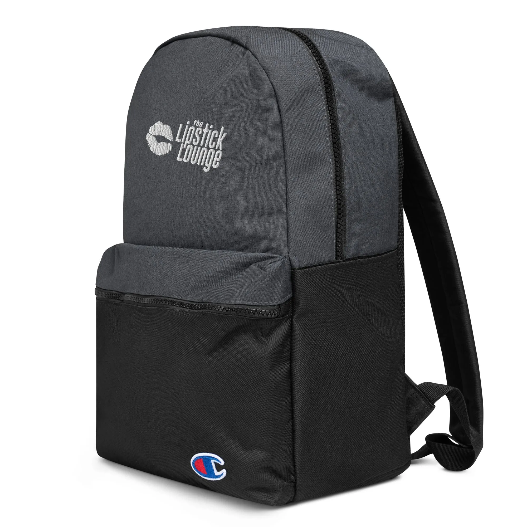 Lipstick Lounge White Logo Champion Backpack