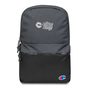 Lipstick Lounge White Logo Champion Backpack