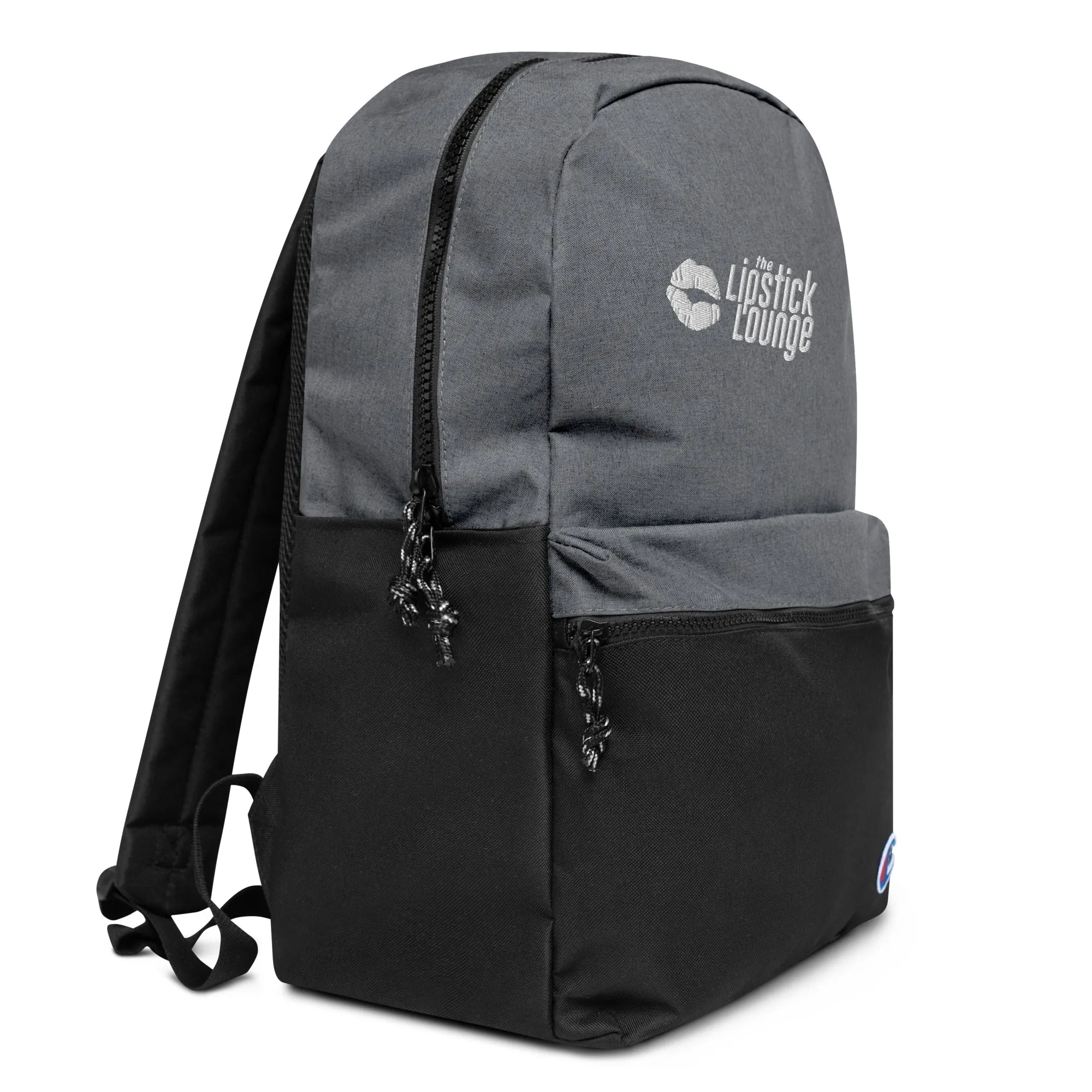 Lipstick Lounge White Logo Champion Backpack