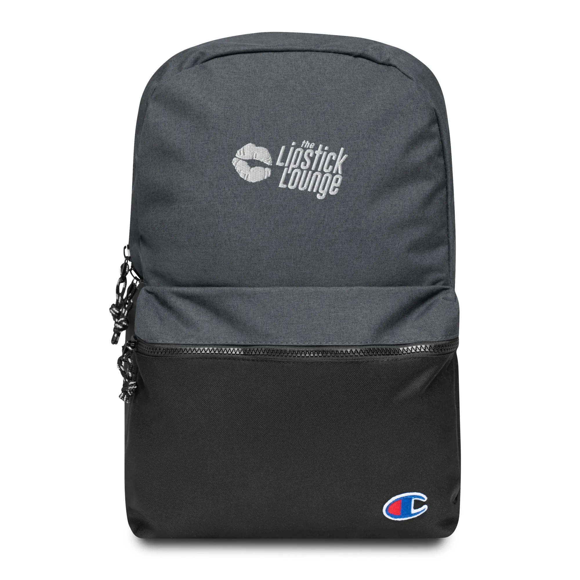 Lipstick Lounge White Logo Champion Backpack