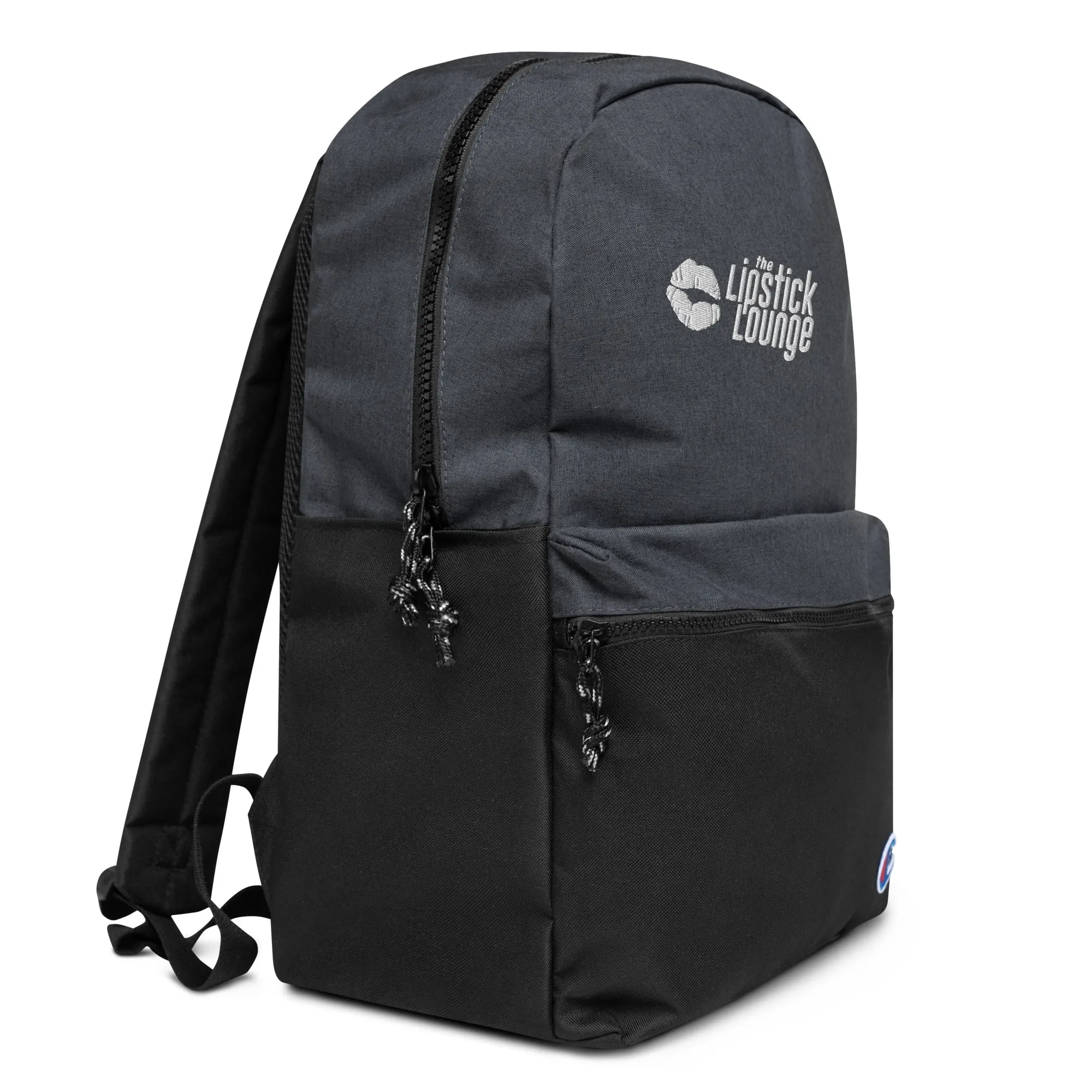 Lipstick Lounge White Logo Champion Backpack