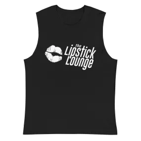 Lipstick Lounge White/Black Logo Muscle Shirt