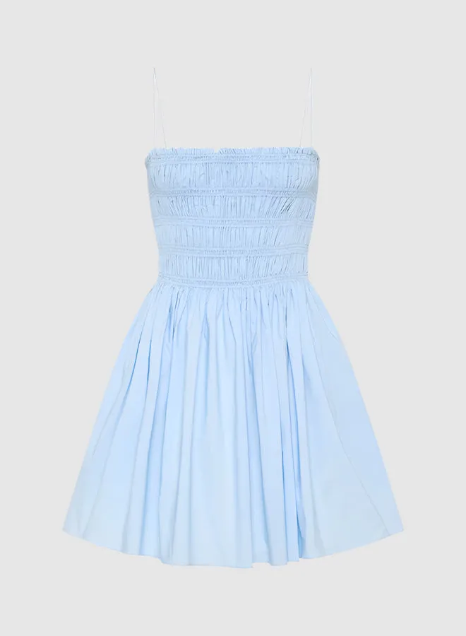 Matteau Shirred Bodice Mini Dress in Sky