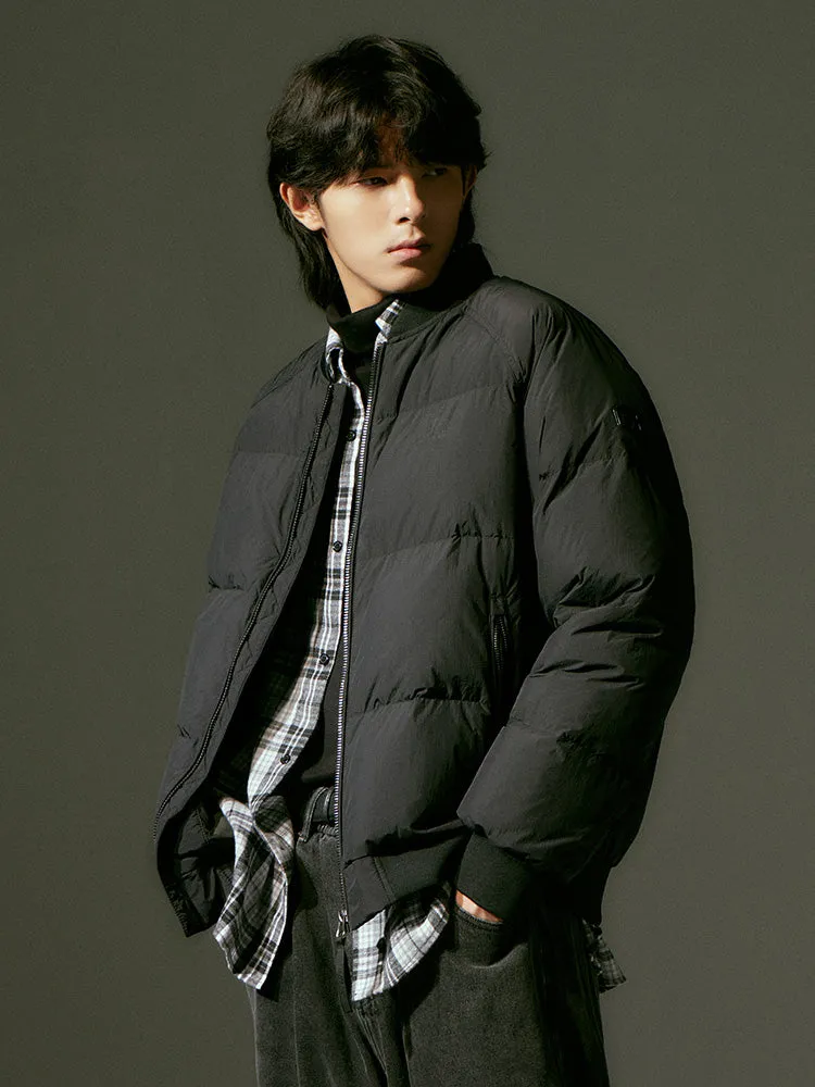Men's short light down jacket