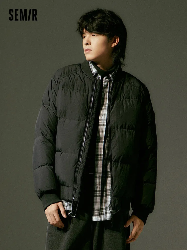 Men's short light down jacket