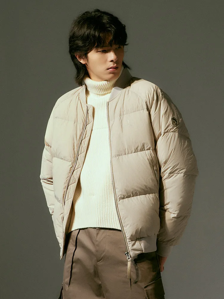Men's short light down jacket