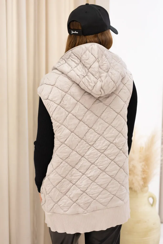 NEW ELIOT QUILTED VEST (GREY)