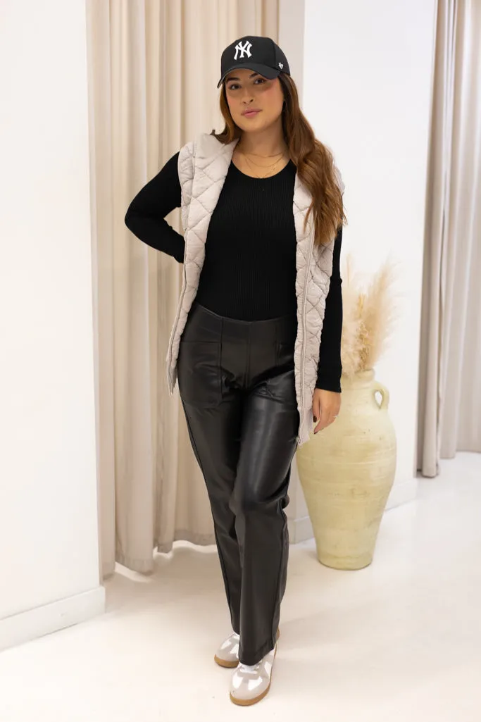 NEW ELIOT QUILTED VEST (GREY)