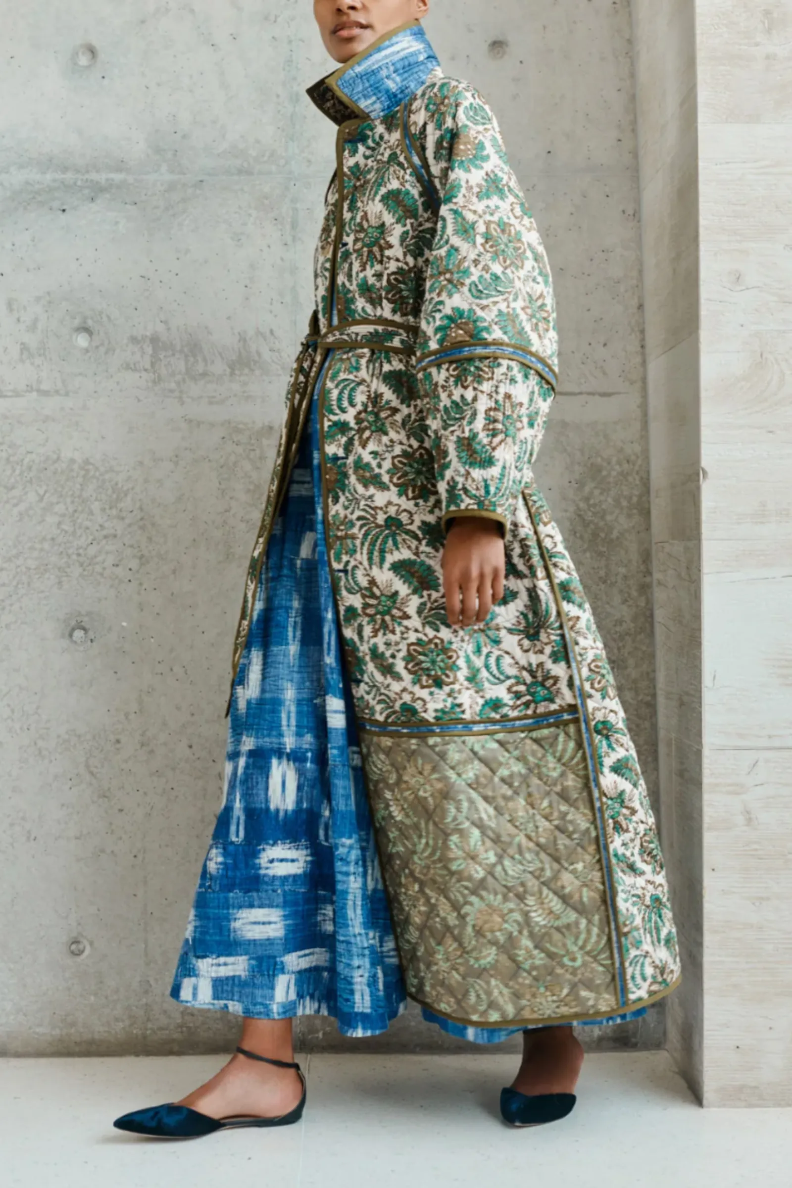 Reversible Quilted Raglan Coat